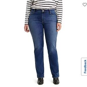 Levi’s Women’s 414 Classic Straight Blue Jeans Size 22W
